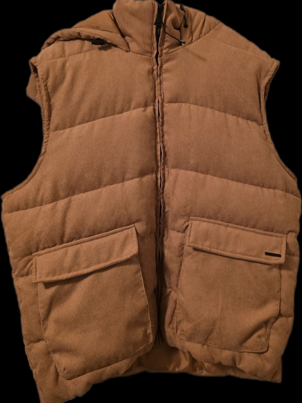 Sean John Corduroy Puffer Vest in Tan